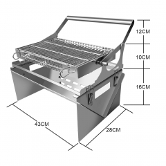 bbq grill Camping turnover The top bbq grid could over turn 360⁰through the handle,charcoal pan with foldable legs