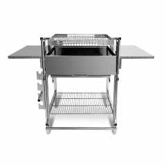 Parrilla para barbacoa de interior coreana con rotación de 180 grados y manual para acampar