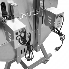 Asador de barbacoa de doble ubicación, asador de dos asadores, asador de cerdo a gas y carbón, asador de dos asadores